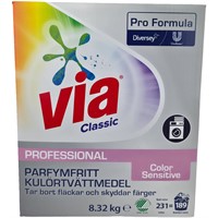 Tvättmedel Via Professional Color Sensitive 8,32 kg